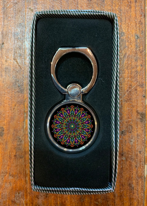 Mandala Cell Phone Ring Stands